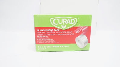 Medline NON270203 Curad Transparent Tape 3inch x 10yds - Box of 4